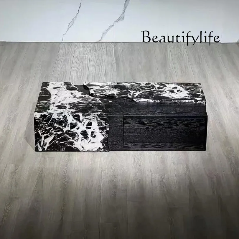 C40 Итальянский минималистичный журнальный столик из натурального мрамора с черно-белым цветком, креативный журнальный столик из цельного дерева для небольшой квартиры
C40 Итальянский минималистичный журнальный столик из натурального мрамора с черно-белым цветком, креативный журнальный столик из цельного дерева для небольшой квартиры