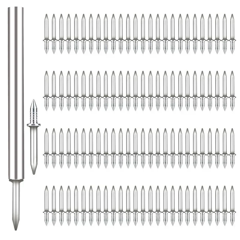 100 PCS Double-Head Skirting Thread Seamless Nail, Double-Headed Nails, Skirting Line Special Hid with Nail Specific Sleeve Tool
100 PCS Double-Head Skirting Thread Seamless Nail, Double-Headed Nails, Skirting Line Special Hid with Nail Specific Sleeve Tool