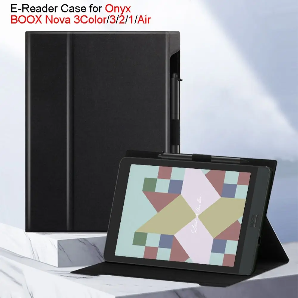 Foldable E-Reader Case with Pen Slot Paste Type Back Cover Wear-resistant Leather for Onyx BOOX Nova 3Color/3/2/1/Air
Foldable E-Reader Case with Pen Slot Paste Type Back Cover Wear-resistant Leather for Onyx BOOX Nova 3Color/3/2/1/Air