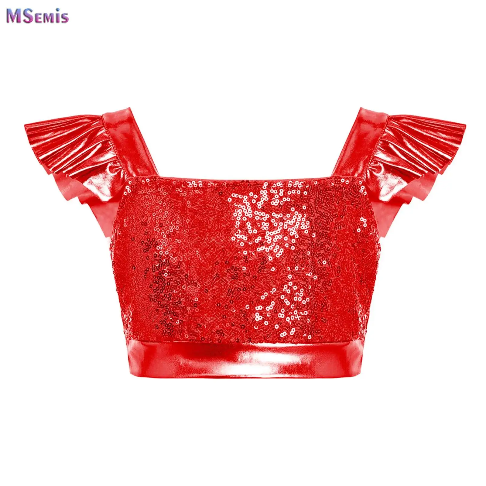 Kids Girls Sequin Crop Tops Jazz Street Dance Performance Costume Sparkly Sequin Vest School Basketball Cheerleading Clothes
Kids Girls Sequin Crop Tops Jazz Street Dance Performance Costume Sparkly Sequin Vest School Basketball Cheerleading Clothes