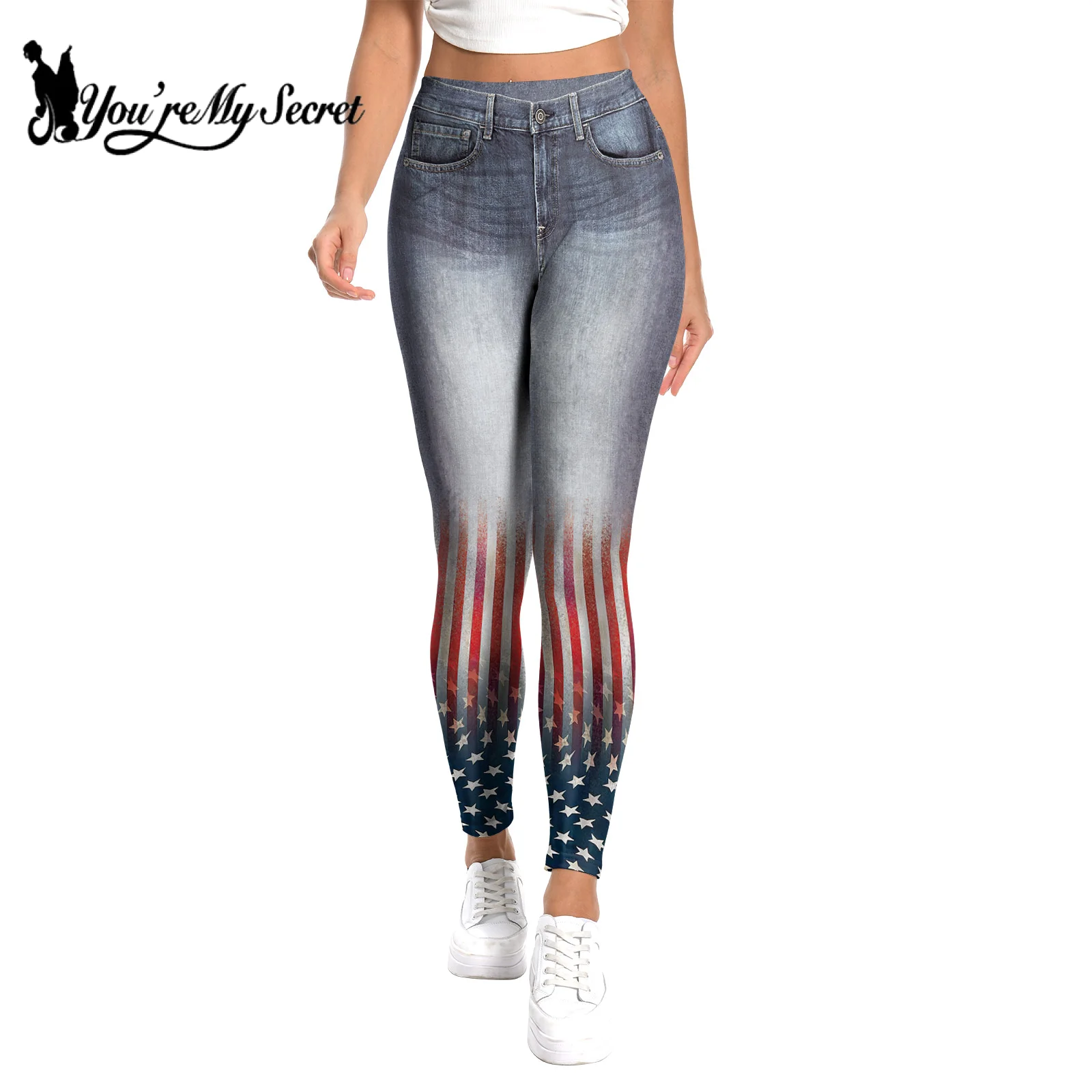 Women American Flag Leggings Faux Denim Print Jeggings High Waist Slim Fit Patriotic Pants 4th of July Casual Stretch Trousers
Women American Flag Leggings Faux Denim Print Jeggings High Waist Slim Fit Patriotic Pants 4th of July Casual Stretch Trousers