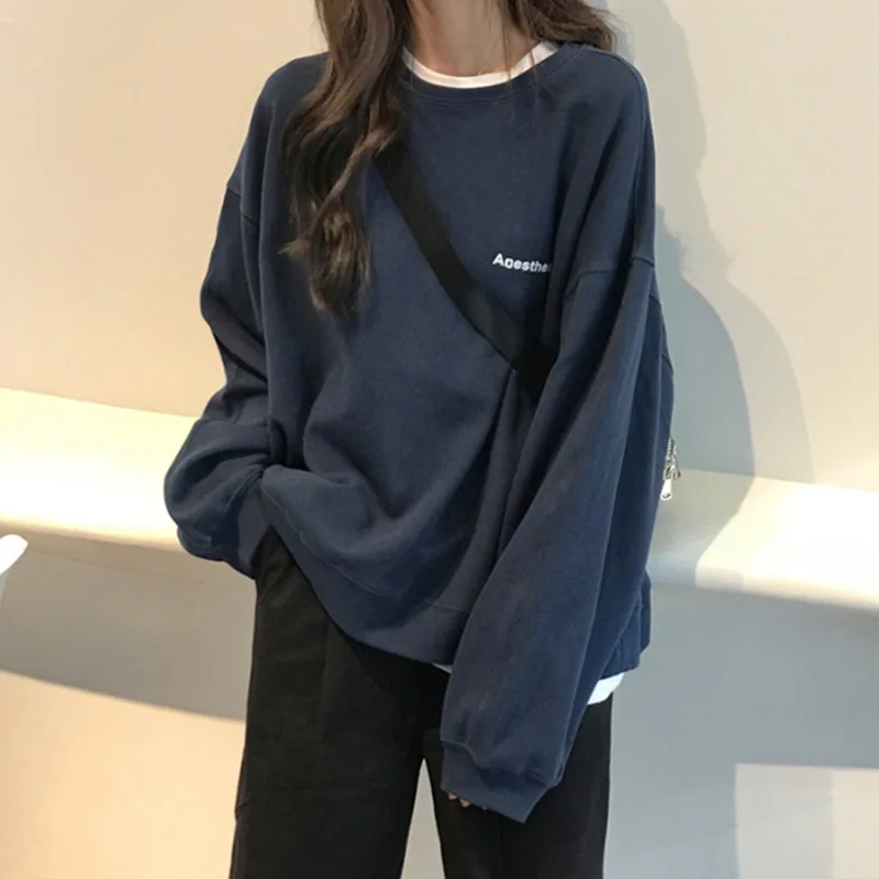 Loose Women's Sweatshirt Salt Series Korean Style Lazy Fashion Trendy Autumn Winter Hatless Outerwear Versatile Top
Loose Women's Sweatshirt Salt Series Korean Style Lazy Fashion Trendy Autumn Winter Hatless Outerwear Versatile Top