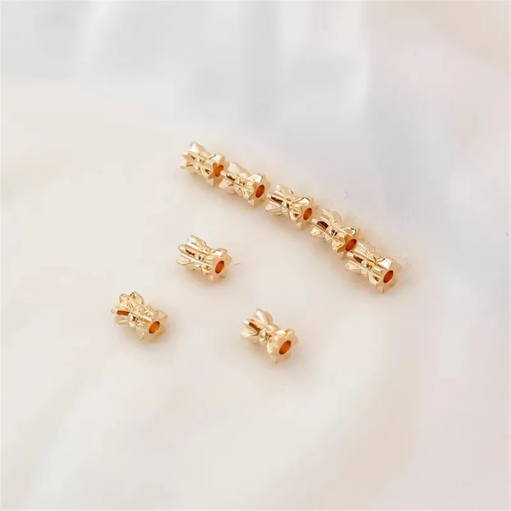 14K Gold-plated Gear Bucket Hourglass String-beads Spacer Beads Loose Beads DIY Handmade Jewelry Material 5*4mm
14K Gold-plated Gear Bucket Hourglass String-beads Spacer Beads Loose Beads DIY Handmade Jewelry Material 5*4mm