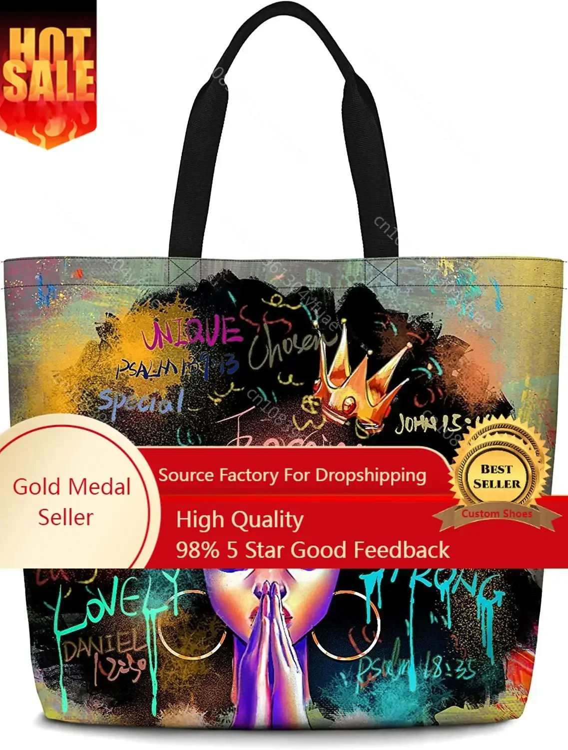 Women Tote Bags African American Woman Shoulder Bag Afro Black Girl Magic Satchel Handbags For Shopping,Work,Grocery,Gym
Women Tote Bags African American Woman Shoulder Bag Afro Black Girl Magic Satchel Handbags For Shopping,Work,Grocery,Gym