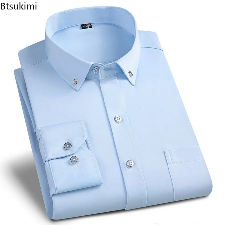 2025 Men's Long Sleeve Dress Shirts Solid Stretch Slim Fit Formal Business Club Party Fashion Shirts Man Tops Social Shirts Men
2025 Men's Long Sleeve Dress Shirts Solid Stretch Slim Fit Formal Business Club Party Fashion Shirts Man Tops Social Shirts Men