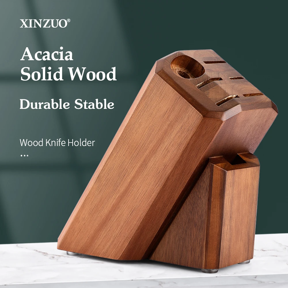 XINZUO 8 Holes Acacia Wood Knife Holder Kitchen Scissors Sharpener Kitchen Knife Block Knives Storage Stand Accessories
XINZUO 8 Holes Acacia Wood Knife Holder Kitchen Scissors Sharpener Kitchen Knife Block Knives Storage Stand Accessories