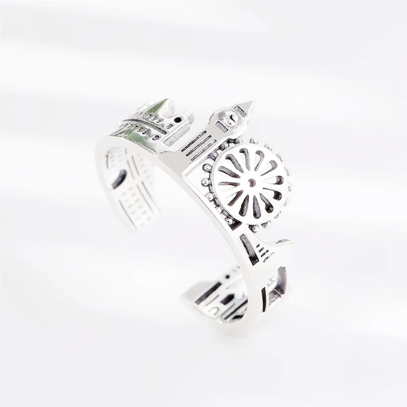 Vintage Thai Silver Mini Castle 925 Sterling Silver Female Resizable Opening Rings RI664
Vintage Thai Silver Mini Castle 925 Sterling Silver Female Resizable Opening Rings RI664