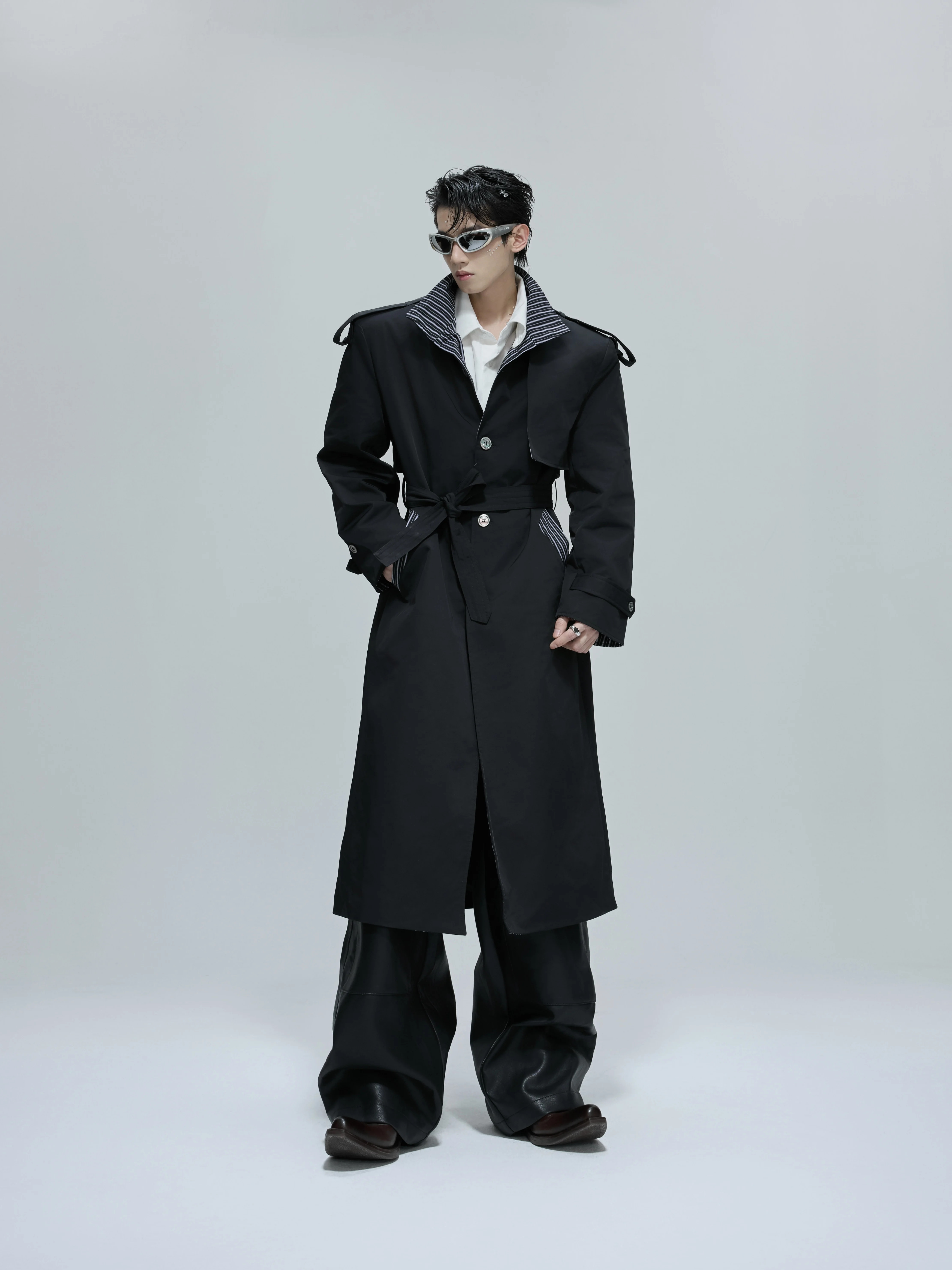 ArguE CulturE Long Trench Coat Stripe Splicing Stand Collar Outerwear Coat Youth Fashion Waterproof Cotton Autumn Wear
ArguE CulturE Long Trench Coat Stripe Splicing Stand Collar Outerwear Coat Youth Fashion Waterproof Cotton Autumn Wear