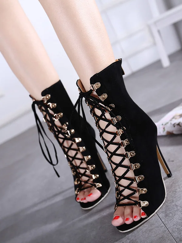 Женские босоножки Lazada на высоком каблуке с перекрестными ремешками, модные сапоги с вырезами, круглым носком, на молнии, с подкладкой из полиуретана, для всесезонной носки
Женские босоножки Lazada на высоком каблуке с перекрестными ремешками, модные сапоги с вырезами, круглым носком, на молнии, с подкладкой из полиуретана, для всесезонной носки