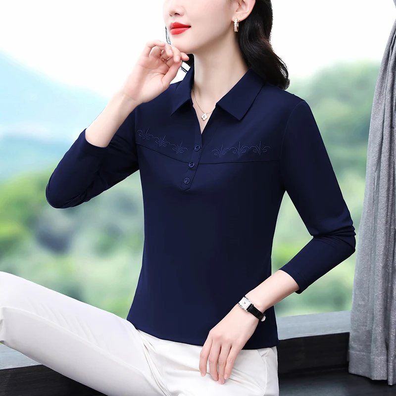 Solid Women T Shirts Spring Summer Oversized Polo Shirts Cropped Embroidered Casual Long Sleeve Tops Ladies Pullover
Solid Women T Shirts Spring Summer Oversized Polo Shirts Cropped Embroidered Casual Long Sleeve Tops Ladies Pullover