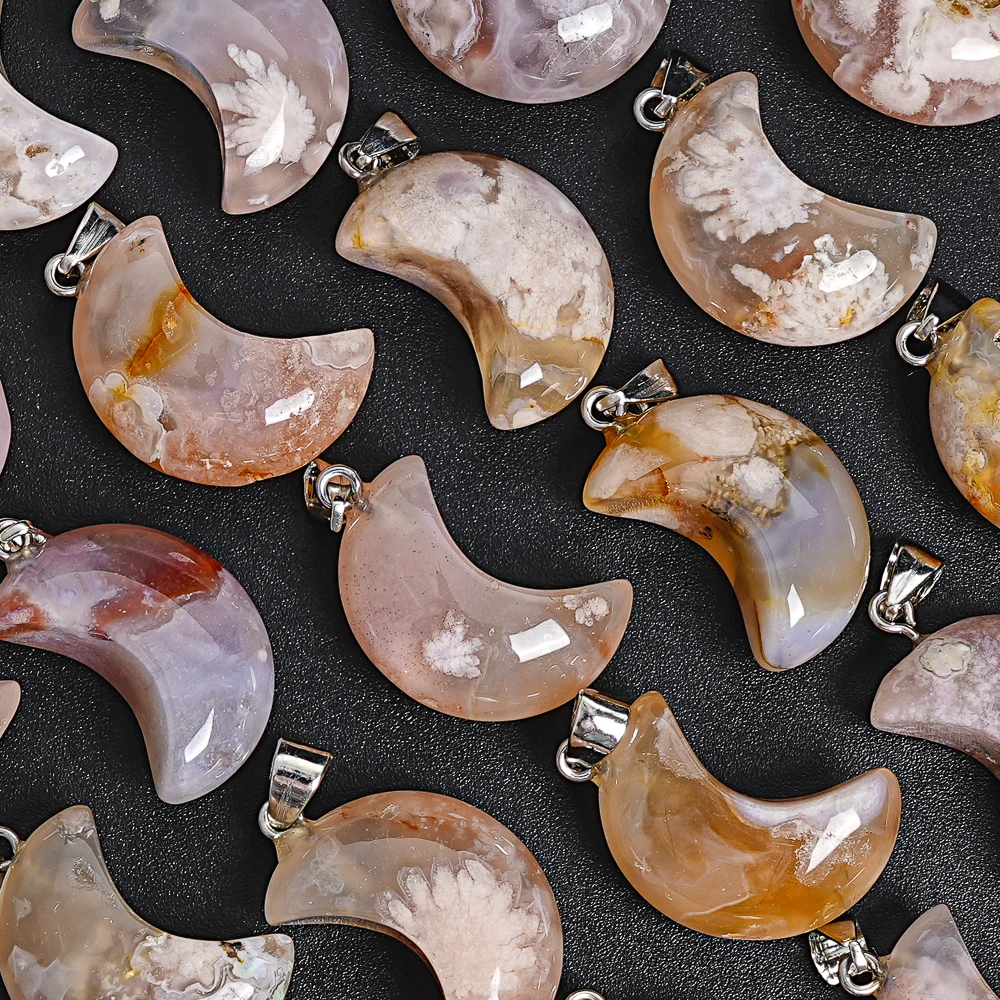 1Pcs Pink Agate Moon Pendant Handmade 24x12x11mm Unique Gemstone Necklace Crystal Dainty Boho Gift for Her Elegant & Trendy
1Pcs Pink Agate Moon Pendant Handmade 24x12x11mm Unique Gemstone Necklace Crystal Dainty Boho Gift for Her Elegant & Trendy