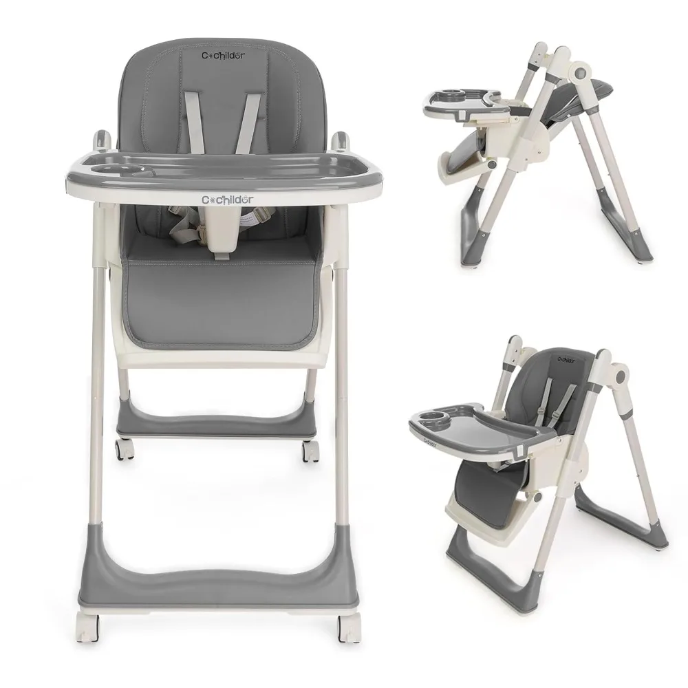 3-in-1 Foldable High Chair for Babies & Toddlers – Adjustable Height, Reclining Seat, 5-Point Safety Harness, Removable Tray
3-in-1 Foldable High Chair for Babies & Toddlers – Adjustable Height, Reclining Seat, 5-Point Safety Harness, Removable Tray