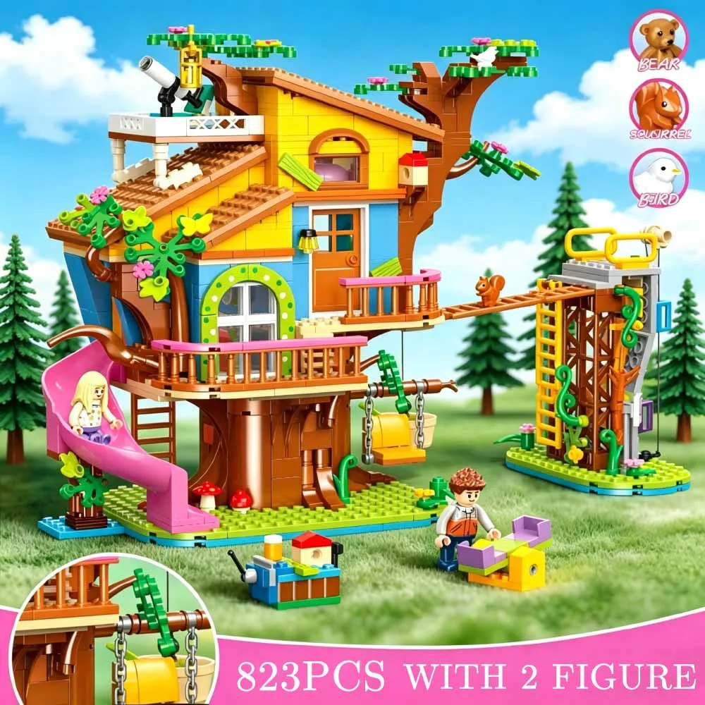 Friends City Tree House Summer Holiday Villa Castle Building Blocks Garden MOC Model DIY Toys friend Child Birthday Gift
Friends City Tree House Summer Holiday Villa Castle Building Blocks Garden MOC Model DIY Toys friend Child Birthday Gift