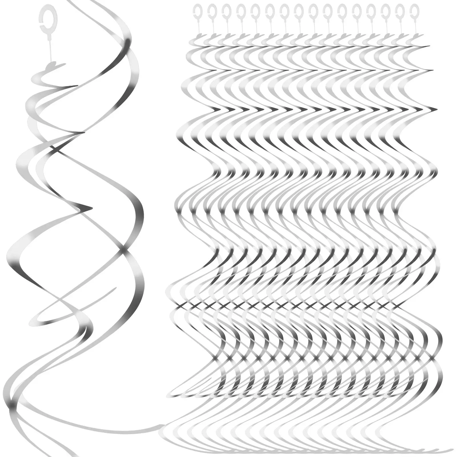 30 Pcs Spiral Hanging naments PVC Golden Double Swirl Decorations for Ceiling Party Wedding Birthday Festive Supplies
30 Pcs Spiral Hanging naments PVC Golden Double Swirl Decorations for Ceiling Party Wedding Birthday Festive Supplies