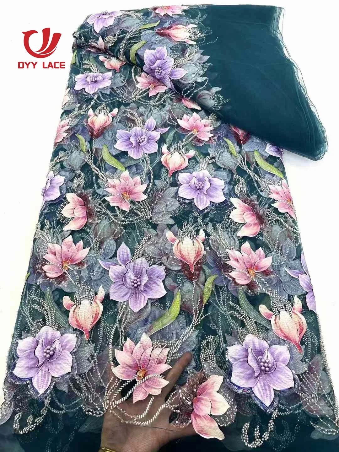 5 Yards African 3D Flower Lace Fabric Embroidery French Mesh Lace Fabric With Sequins Groom Nigerian Tulle Lace For Party Dress
5 Yards African 3D Flower Lace Fabric Embroidery French Mesh Lace Fabric With Sequins Groom Nigerian Tulle Lace For Party Dress