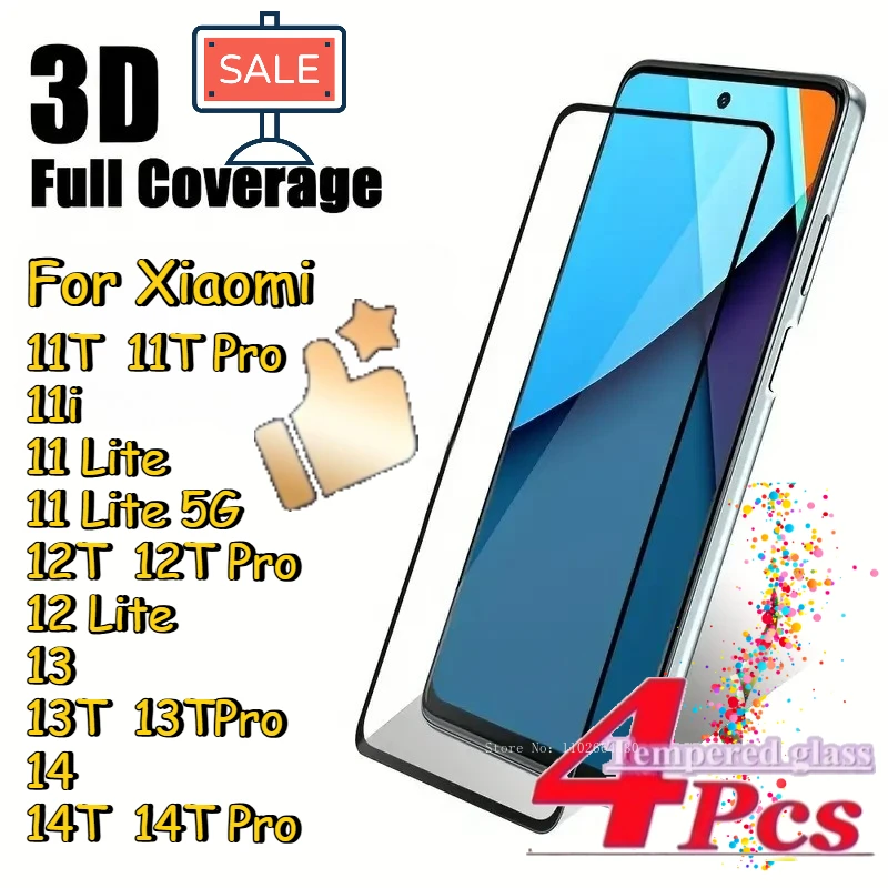Защитная пленка для экрана Xiaomi 11 12 Lite, 4 шт., закаленная пленка для Xiaomi 11T 12T 13T 14T Pro, пленка против царапин для Xiaomi 13 14 11i
Защитная пленка для экрана Xiaomi 11 12 Lite, 4 шт., закаленная пленка для Xiaomi 11T 12T 13T 14T Pro, пленка против царапин для Xiaomi 13 14 11i