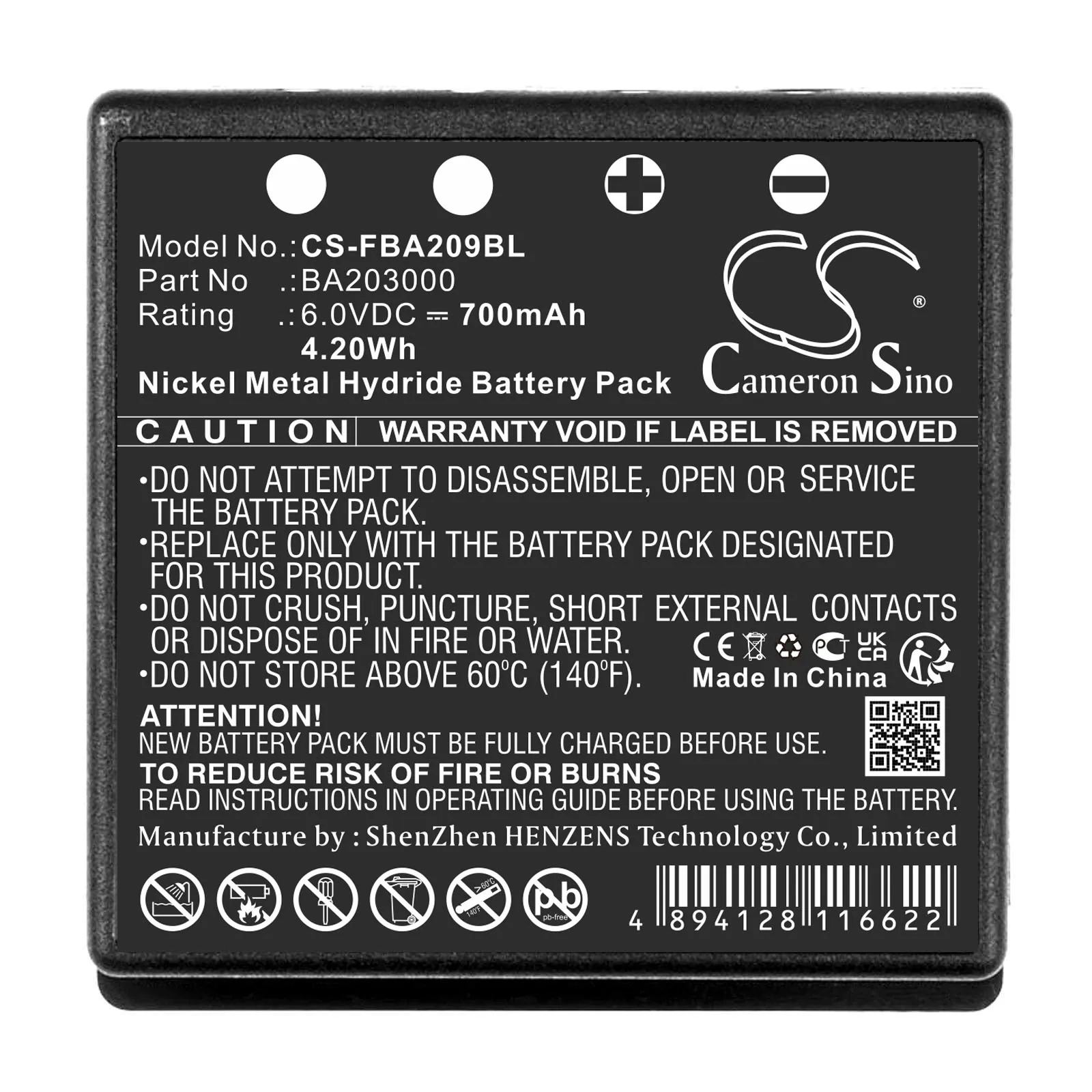 GreenBatteryPowCameronSino 700mAh 6V 4.2Wh Crane Remote Control Ni-MH Battery for HBC FUB9NM,Linus6,Micron4,BA209060,Spectrum B
GreenBatteryPowCameronSino 700mAh 6V 4.2Wh Crane Remote Control Ni-MH Battery for HBC FUB9NM,Linus6,Micron4,BA209060,Spectrum B