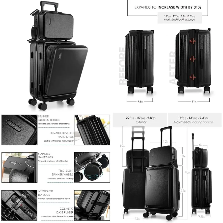 ch Carry On Luggage 22x14x9 Airle Approved, Carry On Suitcase with Wheels, Hard-shell Luggage, Durable Luggage, Small Suitcase
ch Carry On Luggage 22x14x9 Airle Approved, Carry On Suitcase with Wheels, Hard-shell Luggage, Durable Luggage, Small Suitcase