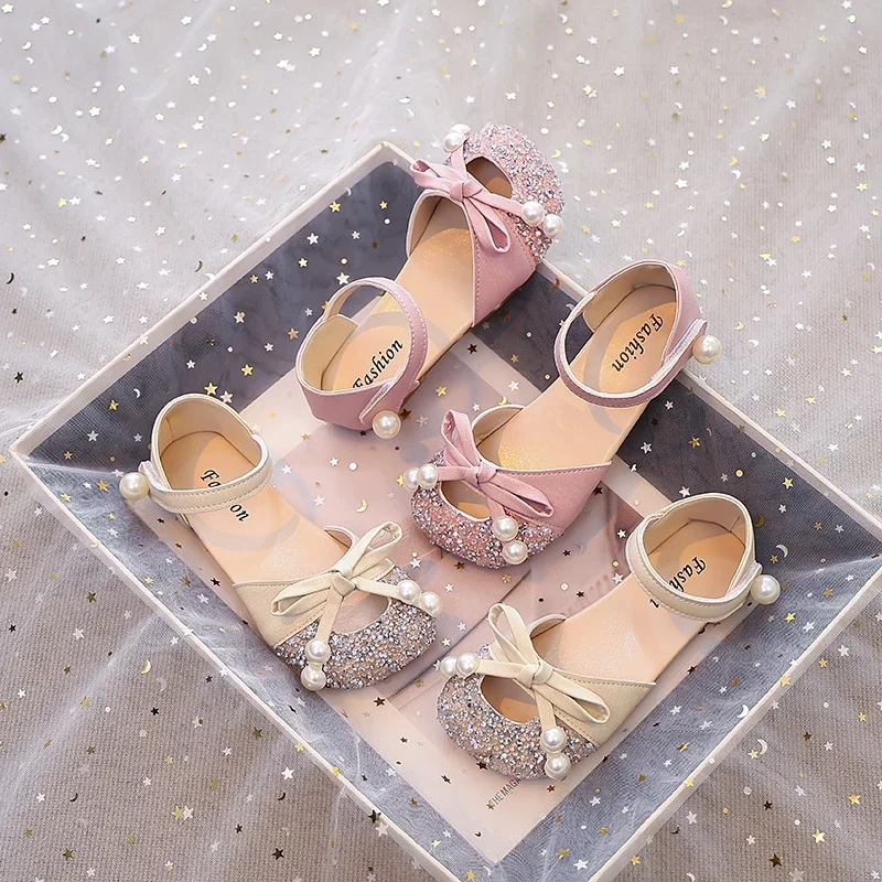 Summer Girls Fashion Princess Pearl Sandals Sequins Children Wedding Party Flat Sandals Sweet Bowknot Kids Hollow-out Sandals
Summer Girls Fashion Princess Pearl Sandals Sequins Children Wedding Party Flat Sandals Sweet Bowknot Kids Hollow-out Sandals