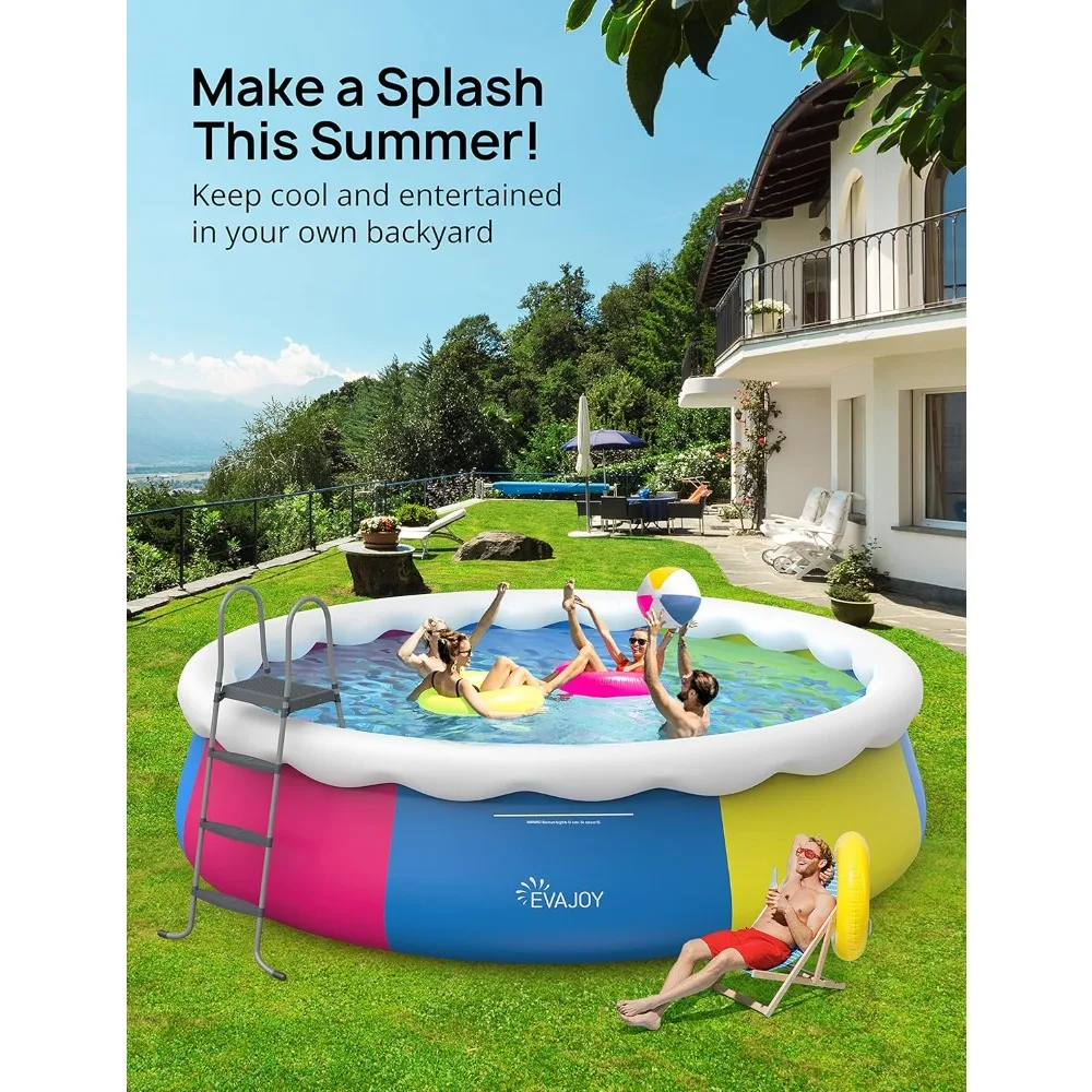 Inflatable Top Ring Swimming Pools 18ft,48in Round Pool Include Filter Pump Include Filter Pump Blue
Inflatable Top Ring Swimming Pools 18ft,48in Round Pool Include Filter Pump Include Filter Pump Blue