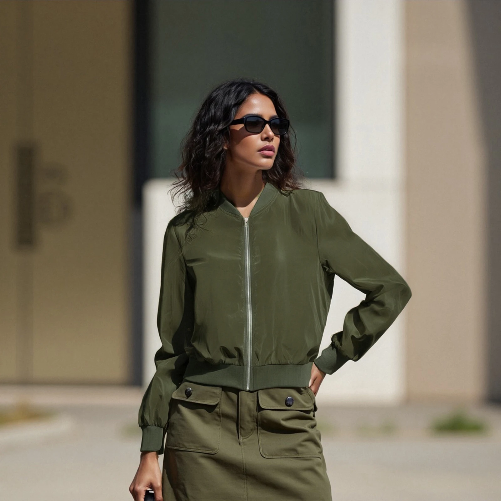 Модная женская повседневная куртка-бомбер на молнии, легкая, однотонная, укороченная, весна 2026
Модная женская повседневная куртка-бомбер на молнии, легкая, однотонная, укороченная, весна 2026