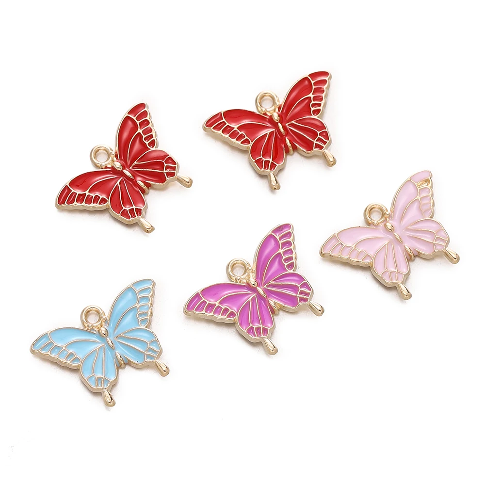 10Pcs/lot Enamel Alloy Metal Butterfly Pendant For DIY Necklace Bracelet Jewelry Making Accessories Butterfly Charms
10Pcs/lot Enamel Alloy Metal Butterfly Pendant For DIY Necklace Bracelet Jewelry Making Accessories Butterfly Charms