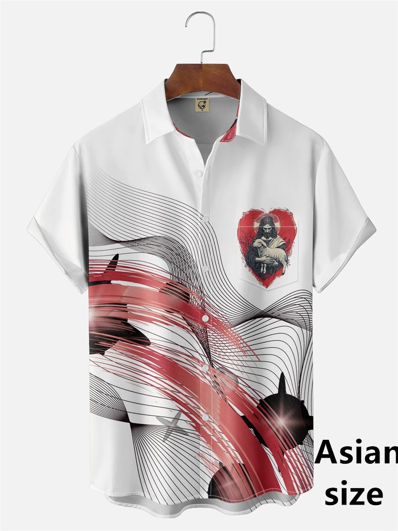 The Cross Of Jesus Pattern Men's Short Sleeveshirts 3D Printed Button Down Lapel Shirt For Summer Oversized Tops Casual Blouse
The Cross Of Jesus Pattern Men's Short Sleeveshirts 3D Printed Button Down Lapel Shirt For Summer Oversized Tops Casual Blouse