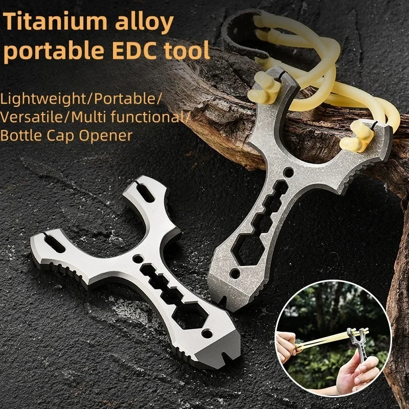 Titanium alloy pry bar portable EDC tool hex wrench multifunctional rubber band slingshot
Titanium alloy pry bar portable EDC tool hex wrench multifunctional rubber band slingshot