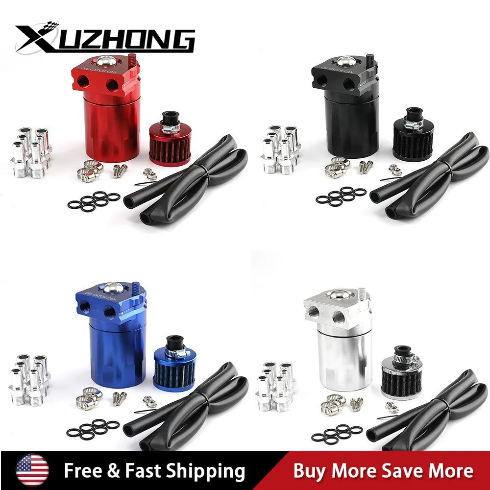 Universal Oil Catch Can Tank Breather Reservoir Kit with Filter Cylinder Aluminum OCC-1020A
Universal Oil Catch Can Tank Breather Reservoir Kit with Filter Cylinder Aluminum OCC-1020A