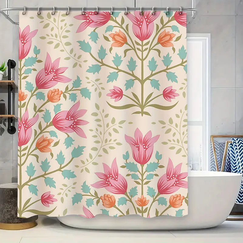 Vintage Pink Floral Shower Curtain Decorative Waterproof Polyester Bath Rug Set for Home Living Room Bathroom Decoration Size69x
Vintage Pink Floral Shower Curtain Decorative Waterproof Polyester Bath Rug Set for Home Living Room Bathroom Decoration Size69x