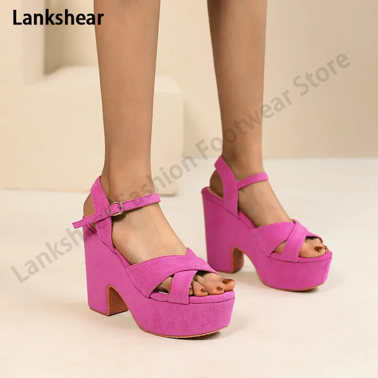 Brand Design Women Fashion Open Toe Sandals Summer New Fish Mouth Women's Shoes 40-43 Thick Bottom Buckle Party Fashion Sandals
Brand Design Women Fashion Open Toe Sandals Summer New Fish Mouth Women's Shoes 40-43 Thick Bottom Buckle Party Fashion Sandals