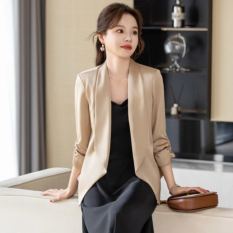 2024New style blazer with a business-like vibe, women's mid-sleeve professional suit, formal women's jacket, workwear2353
2024New style blazer with a business-like vibe, women's mid-sleeve professional suit, formal women's jacket, workwear2353