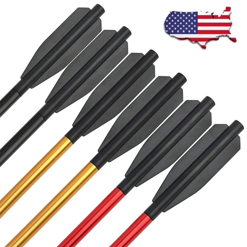 12pcs Archery Aluminium Arrows Black/Gold/Red 6.7 inch Crossbow Bolt Blade Arrowheads Hunting Shooting Target Outdoor Sports
12pcs Archery Aluminium Arrows Black/Gold/Red 6.7 inch Crossbow Bolt Blade Arrowheads Hunting Shooting Target Outdoor Sports
