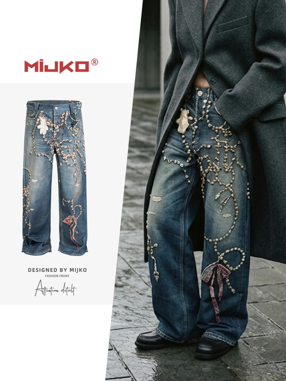 MIJKO Chain Print Jeans ZJ155
MIJKO Chain Print Jeans ZJ155