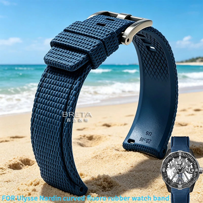 For Ulysse Nardin DIVER 1183 FREAK MARINE TORPILLEUR MILITARY Replace Wristbands Sport FKM rubber watch strap woven pattern 20mm
For Ulysse Nardin DIVER 1183 FREAK MARINE TORPILLEUR MILITARY Replace Wristbands Sport FKM rubber watch strap woven pattern 20mm