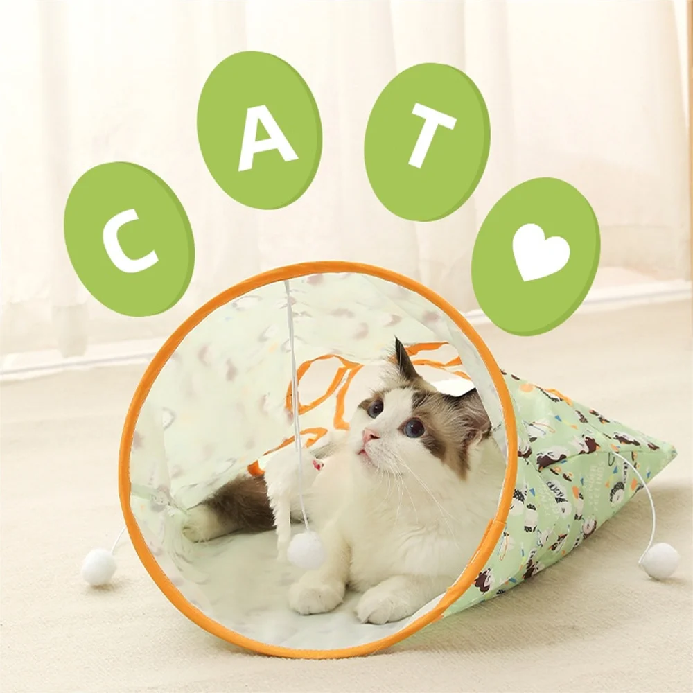Cat Tunnel Toy Foldable Sound Paper Pet Toys Play Tunnel With Mouse Balls Interactive Bag for Kitten Cat Pet Accessories
Cat Tunnel Toy Foldable Sound Paper Pet Toys Play Tunnel With Mouse Balls Interactive Bag for Kitten Cat Pet Accessories