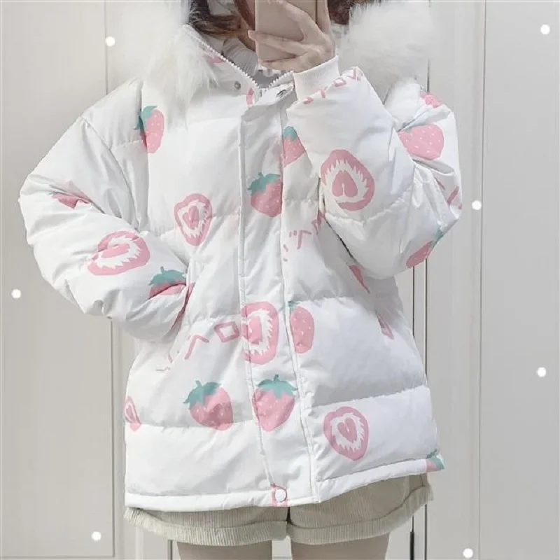 Japanese jk cute strawberry jacket cotton thick hoodie women preppy style sweet winter zipper coats chic Harajuku warm outerwear
Japanese jk cute strawberry jacket cotton thick hoodie women preppy style sweet winter zipper coats chic Harajuku warm outerwear