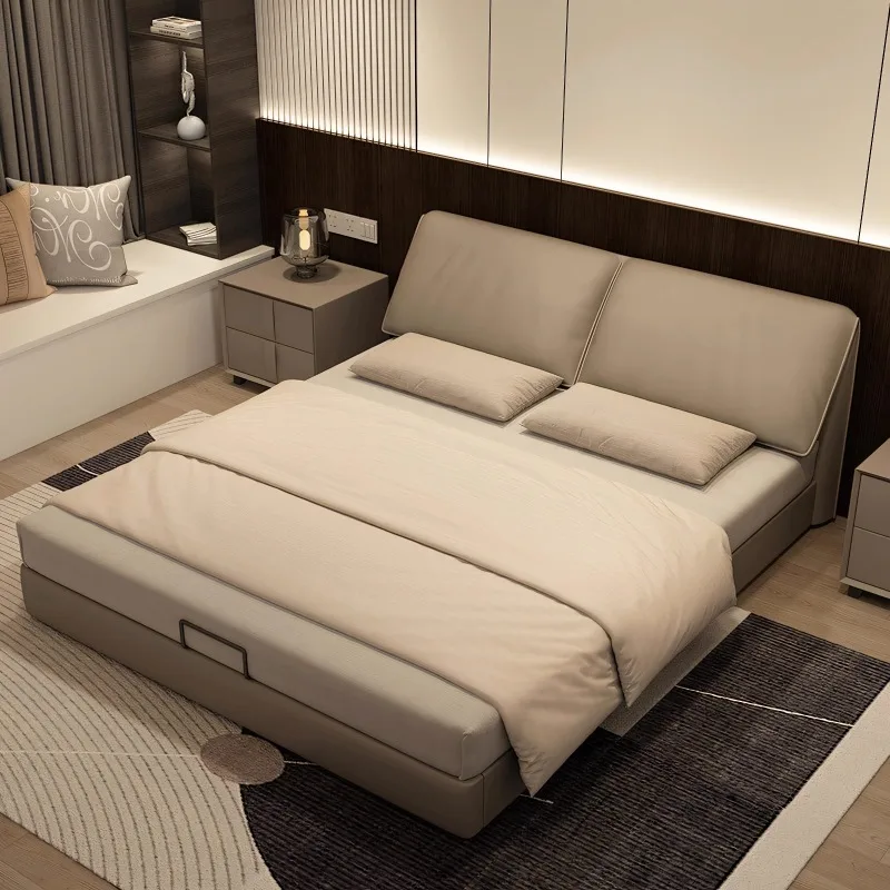 European Simple Bed Double Modern Sleeping Design Full Headboards Single Bed Luxury Bedroom Letto Matrimoniale Trendy Furniture
European Simple Bed Double Modern Sleeping Design Full Headboards Single Bed Luxury Bedroom Letto Matrimoniale Trendy Furniture