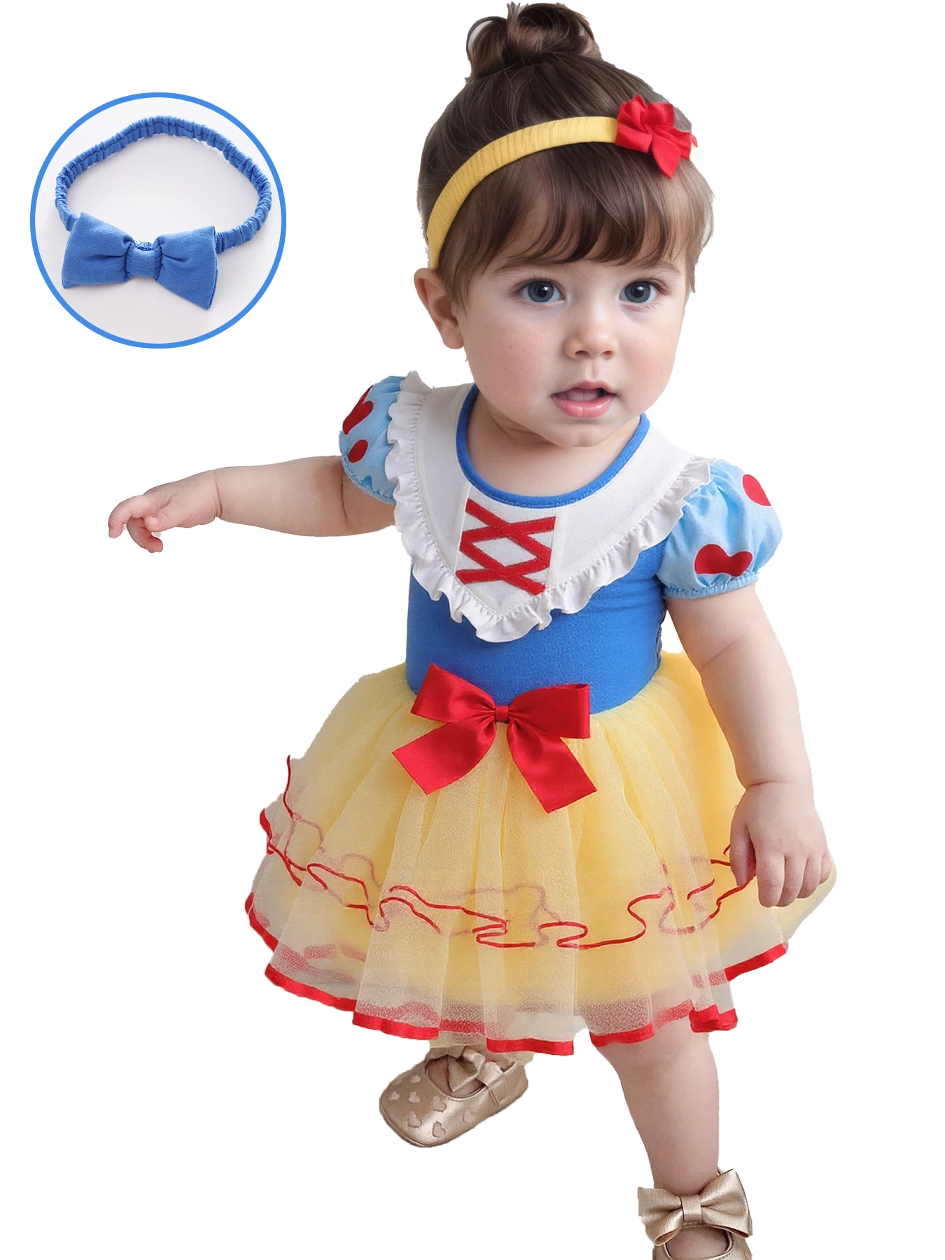 Infant Girls' Dress Puff Sleeves Ruffled Collar Bow Waist Tulle Skirt Matching Headband Summer Halloween Christmas Birthdays
Infant Girls' Dress Puff Sleeves Ruffled Collar Bow Waist Tulle Skirt Matching Headband Summer Halloween Christmas Birthdays