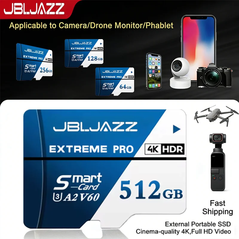 Высокоскоростная карта памяти microSDXC Extreme A2 V60 512 ГБ, 64 ГБ, 128 ГБ, 256 ГБ, формат UHS-I TF для дронов
Высокоскоростная карта памяти microSDXC Extreme A2 V60 512 ГБ, 64 ГБ, 128 ГБ, 256 ГБ, формат UHS-I TF для дронов