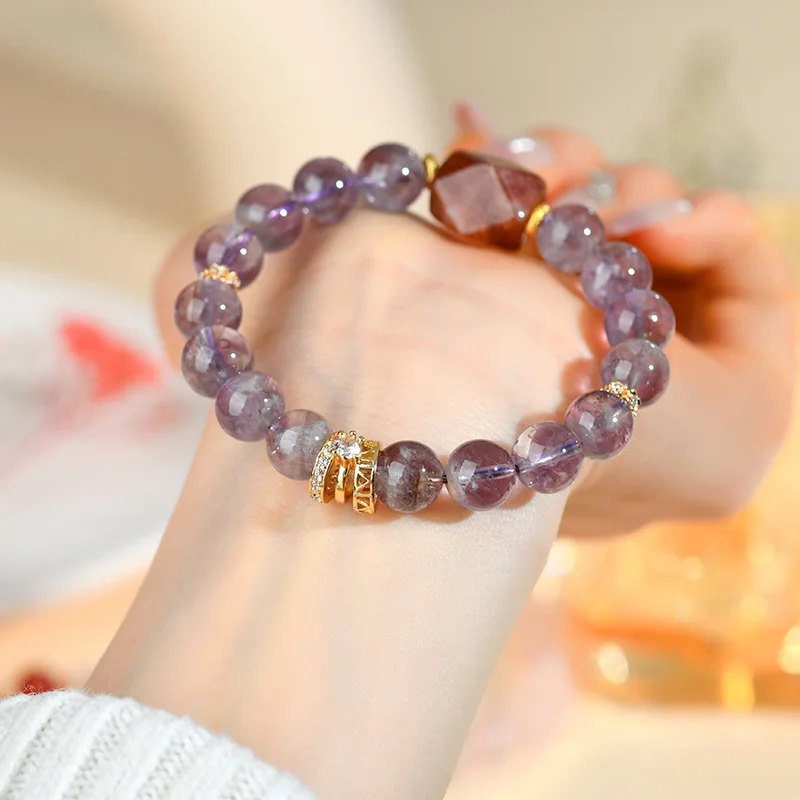 Natural Amethyst Red Glue Flower Bracelet Romantic Purple Original Fashion Ladies Ins HandString Light Luxury Jewelry For Women 
Natural Amethyst Red Glue Flower Bracelet Romantic Purple Original Fashion Ladies Ins HandString Light Luxury Jewelry For Women