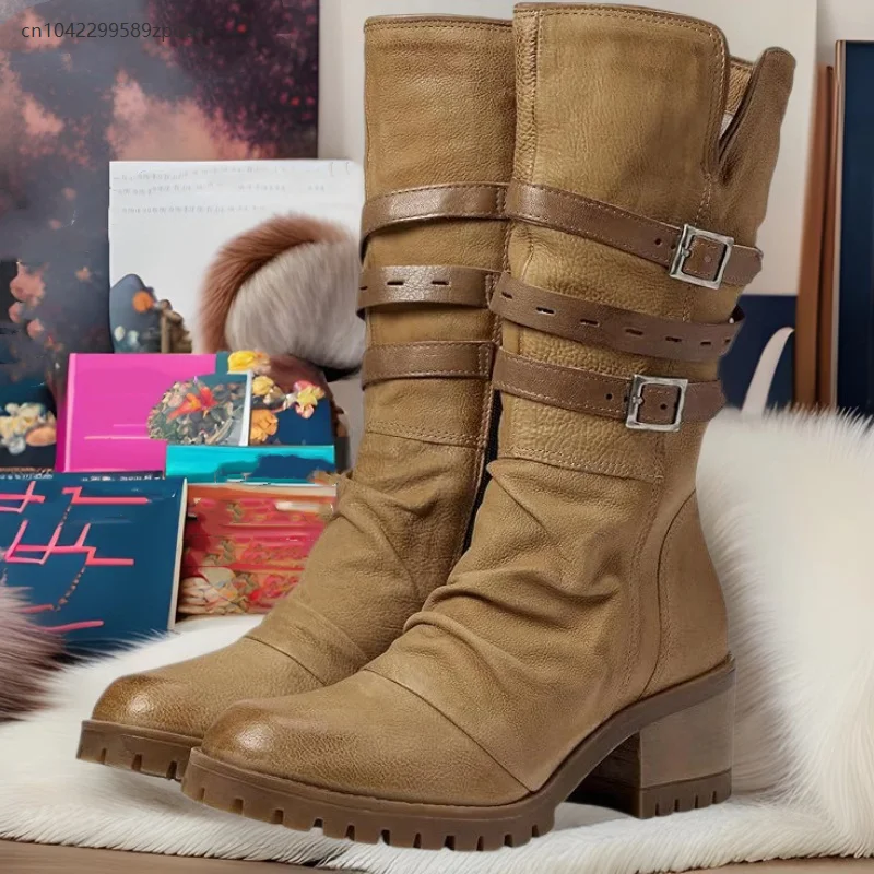 2025 Autumn And Winter New European And American Women Shoes Medieval Thick Heel High-top Large Size Women's Martin Boots
2025 Autumn And Winter New European And American Women Shoes Medieval Thick Heel High-top Large Size Women's Martin Boots