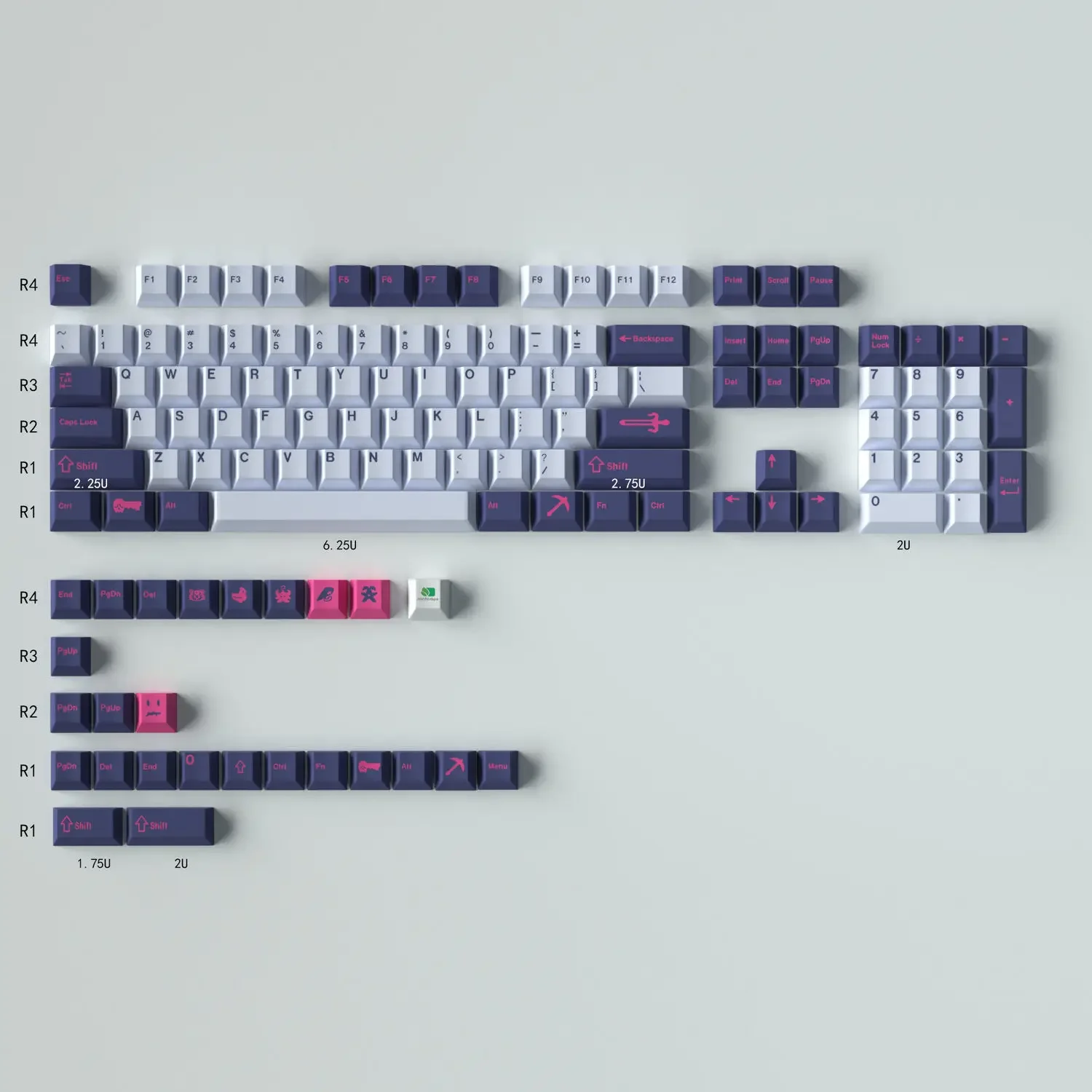 Full set of keycaps, cherry original sublimation PBT suitable for mechanical keyboard 87/98
Full set of keycaps, cherry original sublimation PBT suitable for mechanical keyboard 87/98