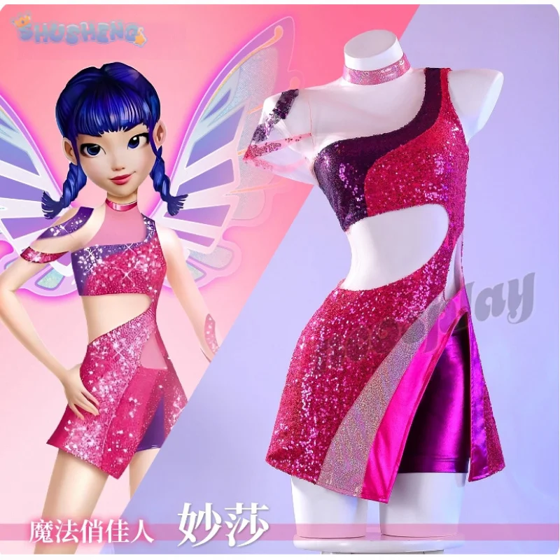 Костюм Муса для косплея, аниме, волшебная девушка, фиолетовое блестящее платье, реквизит с крыльями, Хэллоуин, карнавал, женская сексуальная новая униформа Муса
Костюм Муса для косплея, аниме, волшебная девушка, фиолетовое блестящее платье, реквизит с крыльями, Хэллоуин, карнавал, женская сексуальная новая униформа Муса