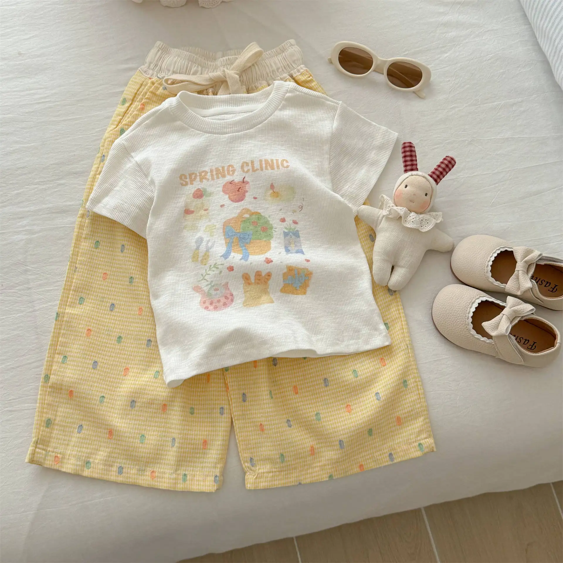 Girls Clothes Sets Summer 2025 Children Cotton T-shirts Trousers 2pcs Cute Suit For Baby Casual Outfits Kids Tracksuits 5 6 7Y
Girls Clothes Sets Summer 2025 Children Cotton T-shirts Trousers 2pcs Cute Suit For Baby Casual Outfits Kids Tracksuits 5 6 7Y
