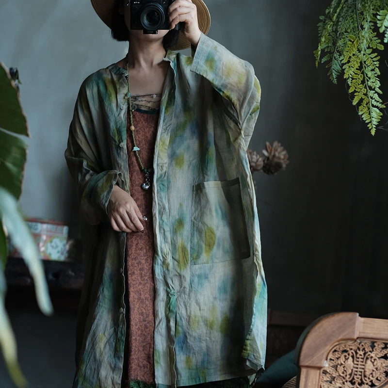 Oversized Women Casual Ramie Shirt New 2026 Summer Vintage Print Loose Comfortable Female Batwing Sleeve Long Shirts M2766
Oversized Women Casual Ramie Shirt New 2026 Summer Vintage Print Loose Comfortable Female Batwing Sleeve Long Shirts M2766