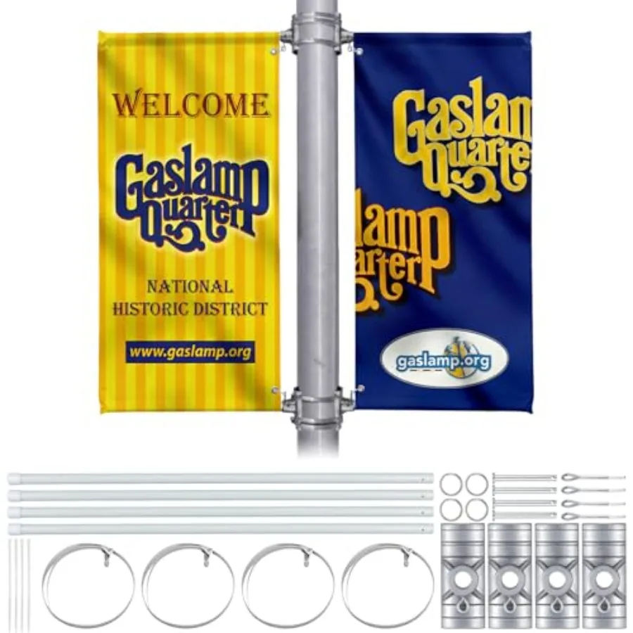 4 Pack 31.5 Street Light Pole Banner Bracket Kit Heavy Duty Aluminum Wide Street Banners Holder for Event Business Include Moun
4 Pack 31.5 Street Light Pole Banner Bracket Kit Heavy Duty Aluminum Wide Street Banners Holder for Event Business Include Moun