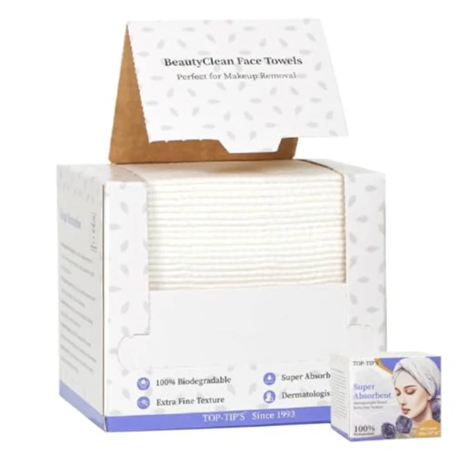 Disposable Face Towels, Biodegradable Soft and Skin Friendly Face Towelettes Disposable, Makeup Remover Dry Wipes Tissue for Wo
Disposable Face Towels, Biodegradable Soft and Skin Friendly Face Towelettes Disposable, Makeup Remover Dry Wipes Tissue for Wo