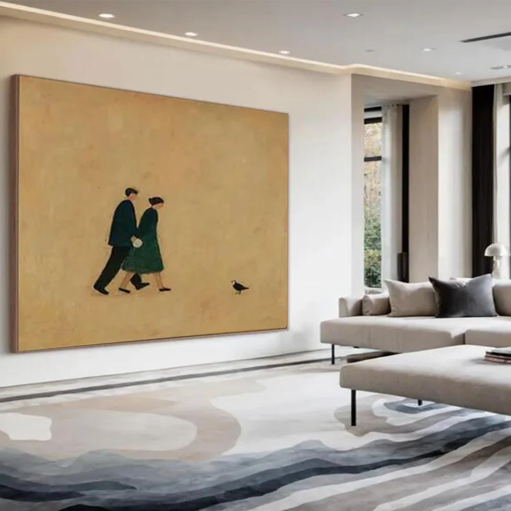 Large scale handmade abstract oil painting canvas Wabi Sabi apricot character home living room decoration hanging painting
Large scale handmade abstract oil painting canvas Wabi Sabi apricot character home living room decoration hanging painting