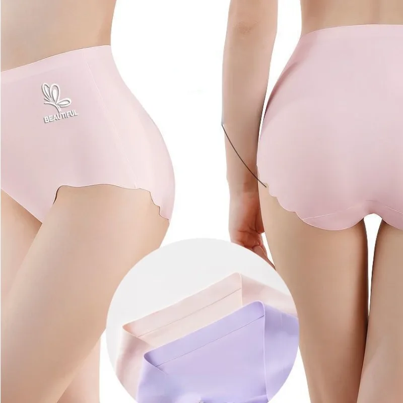 Summer Ice Silk Seamless Women's Underwear Cool Breathable High Waist Panties Thin Large Size Briefs Solid Color Triangle Pants
Summer Ice Silk Seamless Women's Underwear Cool Breathable High Waist Panties Thin Large Size Briefs Solid Color Triangle Pants